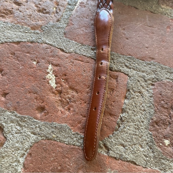 Vintage Coach Men's British Tan 3850 Braided Woven Leather Belt size 36 90cm - Picture 8 of 15